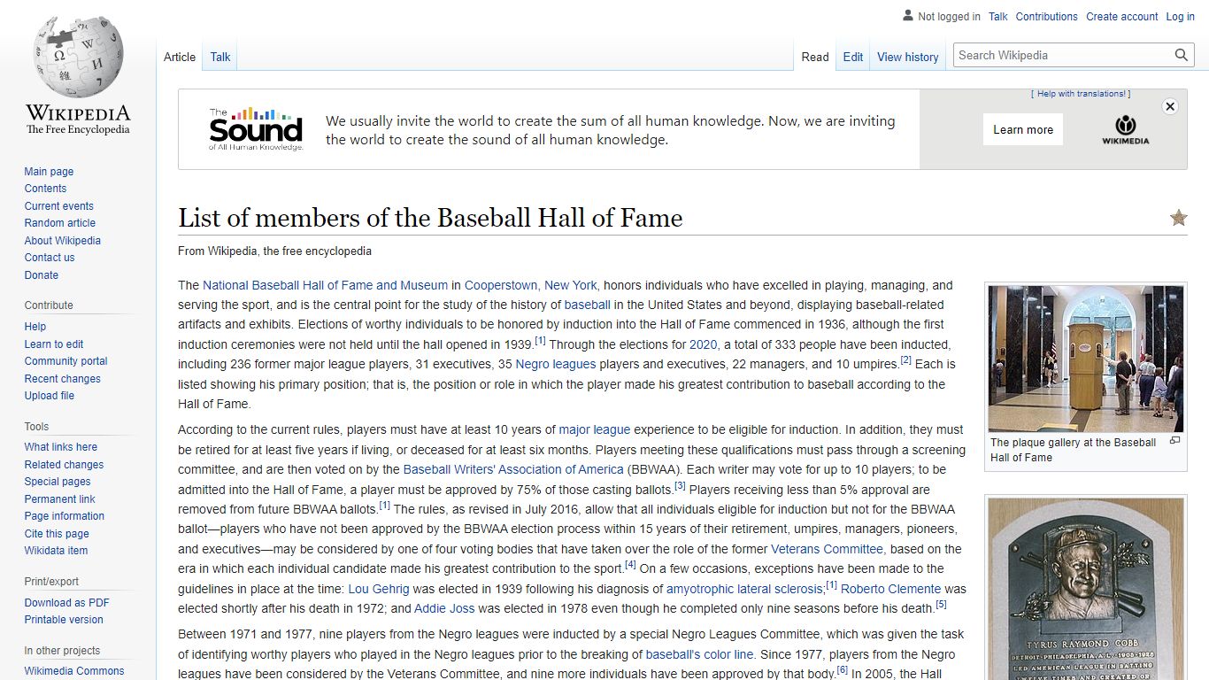 List of members of the Baseball Hall of Fame - Wikipedia
